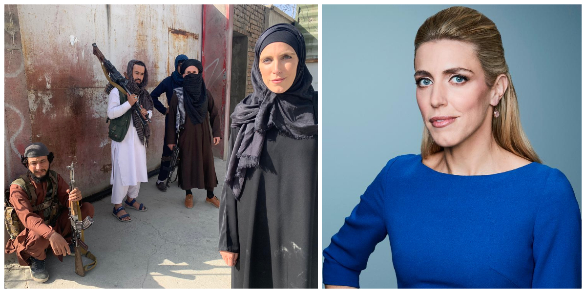 American Female reporter wears Burqa as Taliban takes full control of Afghanistan