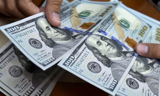 Rupee falls 10 paisas against dollar