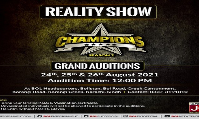 BOL Entertainment: Auditions for Champions Season 2 to be held at BOL Headquarters