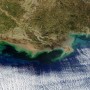 A large “dead zone” in the Gulf of Mexico, an area of low to no oxygen