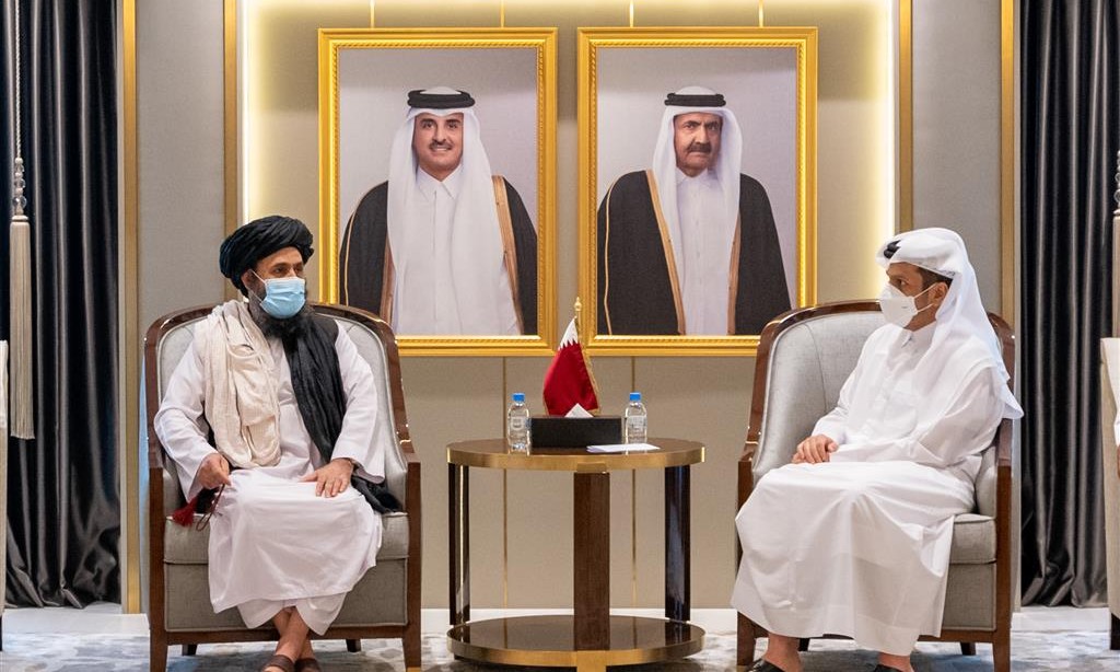 qatar with afghan president