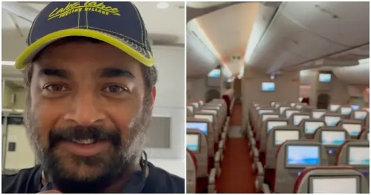 R Madhavan flies alone on an empty flight video goes viral