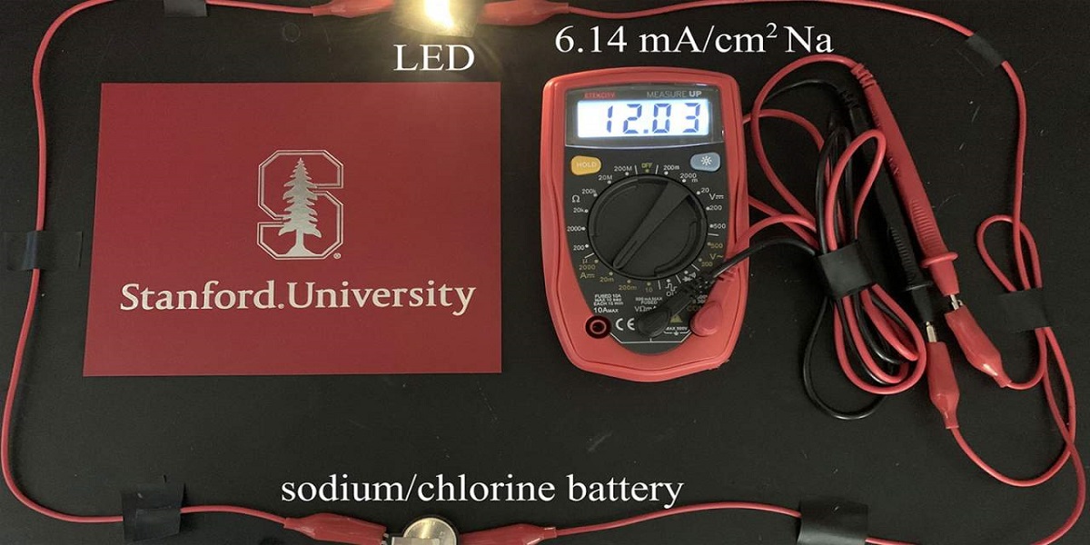 Stanford alkali metal-chlorine battery holds six times more energy