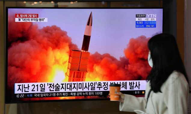 South Korean military says North Korea fires short-range missile into eastern waters