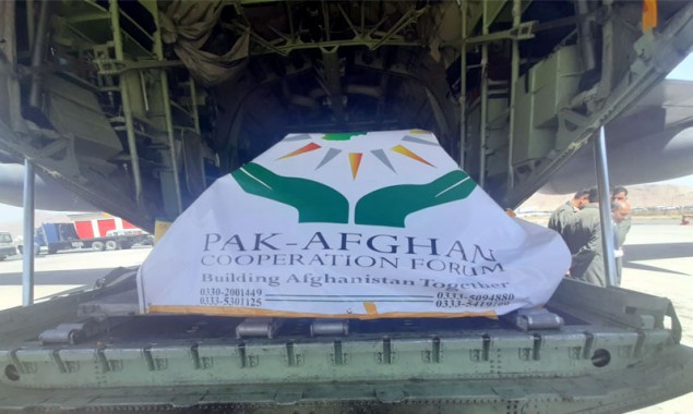 Pakistani C-130 reaches Kabul airport with relief goods