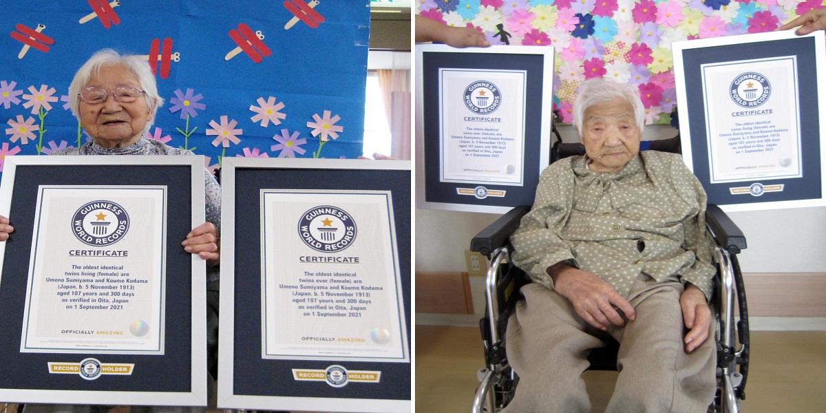 These Japanese twins are labeled as the world's oldest twins