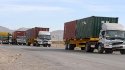 Pakistani trailers stranded