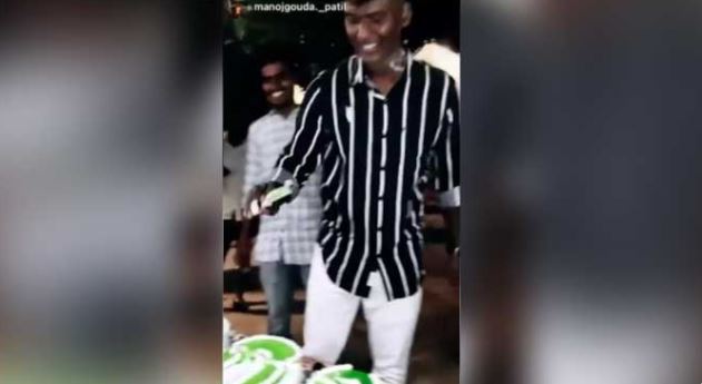BJP leader’s son cut his birthday cake with ‘iPhone, video