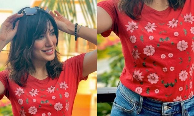 Mehwish Hayat wins heart in red floral t-shirt, see photos