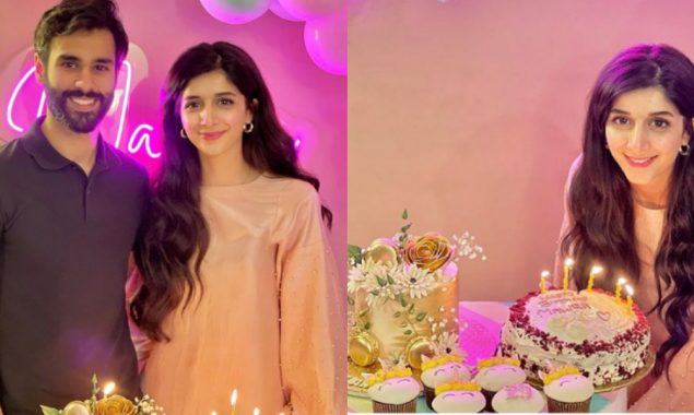 Mawra Hocane celebrates her 29th birthday with co-star Ameer Gilani