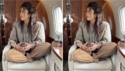 Priyanka Chopra sitting crossed legs in a private jet, see photos