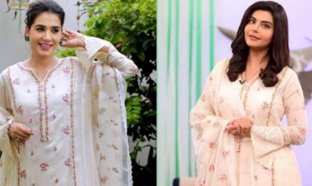 Nida Yasir and Mansha Pasha slays in the same white outfit