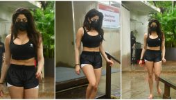 PHOTOS: Janhvi Kapoor spotted wearing sports bra and pair of shorts as she steps out of gym