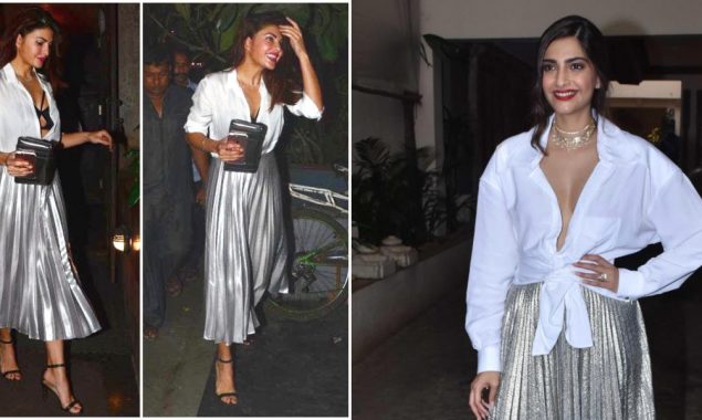 Jacqueline Fernandez or Sonam Kapoor, who wore the white shirt & silver skirt better?