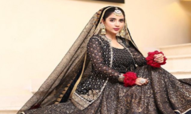 Saboor Aly flaunts her elegant look in bridal attire