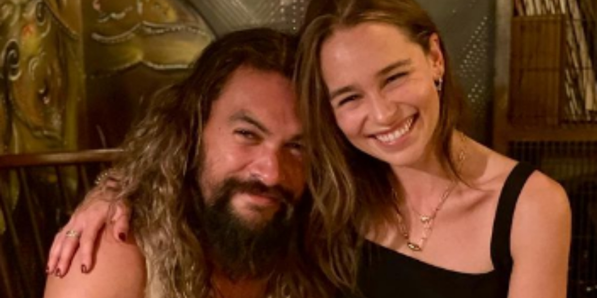 Emilia Clarke and Jason Momoa
