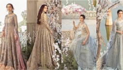 Hania Amir radiates ethereal charm and elegance in her latest bridal gowns