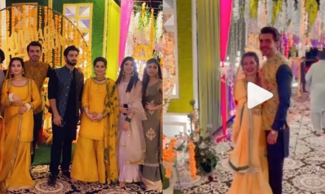 Watch: Ahsan Mohsin Ikram and Minal Khan at their Mayun tonight