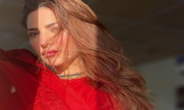 Naimal Khawar looks beatific in an all-red stunning dress