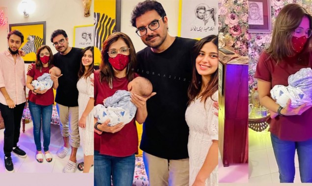 Director Wajahat Rauf’s family meets Iqra Aziz’s baby Kabir, see photos