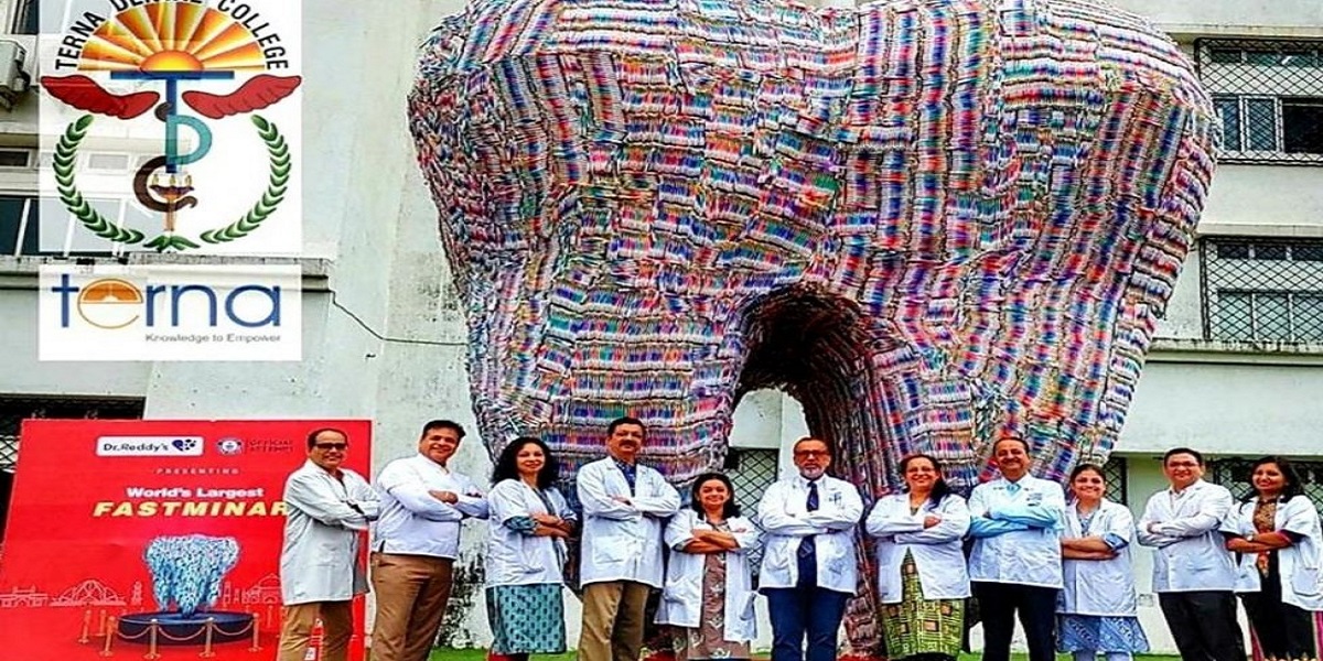 Giant tooth sculpture built from toothbrushes sets Guinness world record