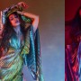 Malika Arora looks super sultry in this shimmery pleated metallic dress