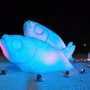 Sculptures made entirely from plastic bottles on the beaches Rio De Janerioof