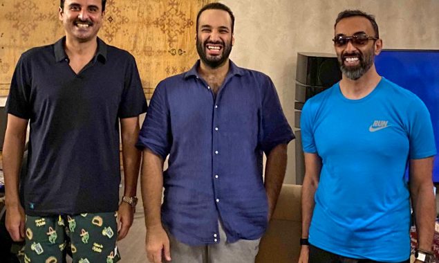Saudi crown prince, Qatari emir, UAE NSA come together for ‘brotherly meeting’