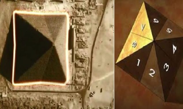 Does the Great Pyramid of Cheops consist of 8 sides, not 4?