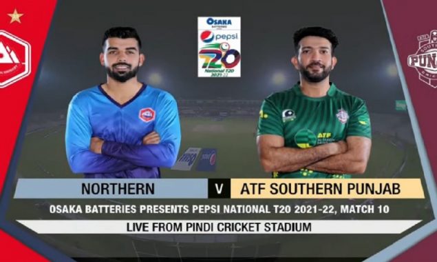 National T20 Cup: Northern vs Southern Punjab | Match 10 | Live score