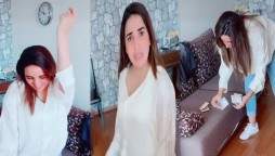 Hareem Shah dances in a hotel room, watch