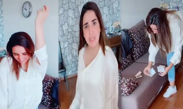 Hareem Shah dances in a hotel room, watch