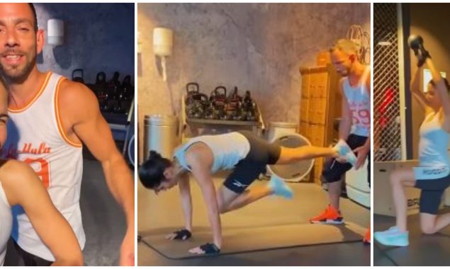 Katrina Kaif, her gym trainer show off their muscles in new IG video