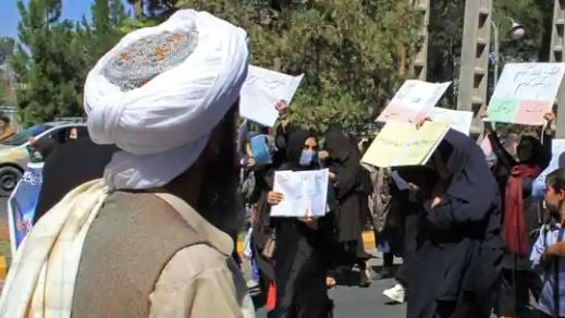 afghan women protest