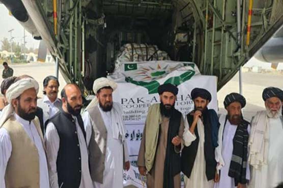 Afghanistan receives second aircraft with relief goods from Pakistan