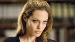 Angelina Jolie looks stunning in a black pencil dress