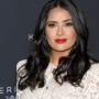 Salma Hayek sizzles in a bright blue swimsuit on her 55th birthday