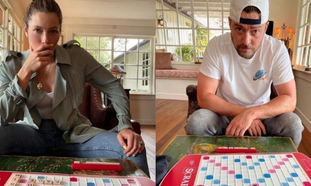 Justin Timberlake, wife Jessica pair up for a scrabble battle in recent snaps