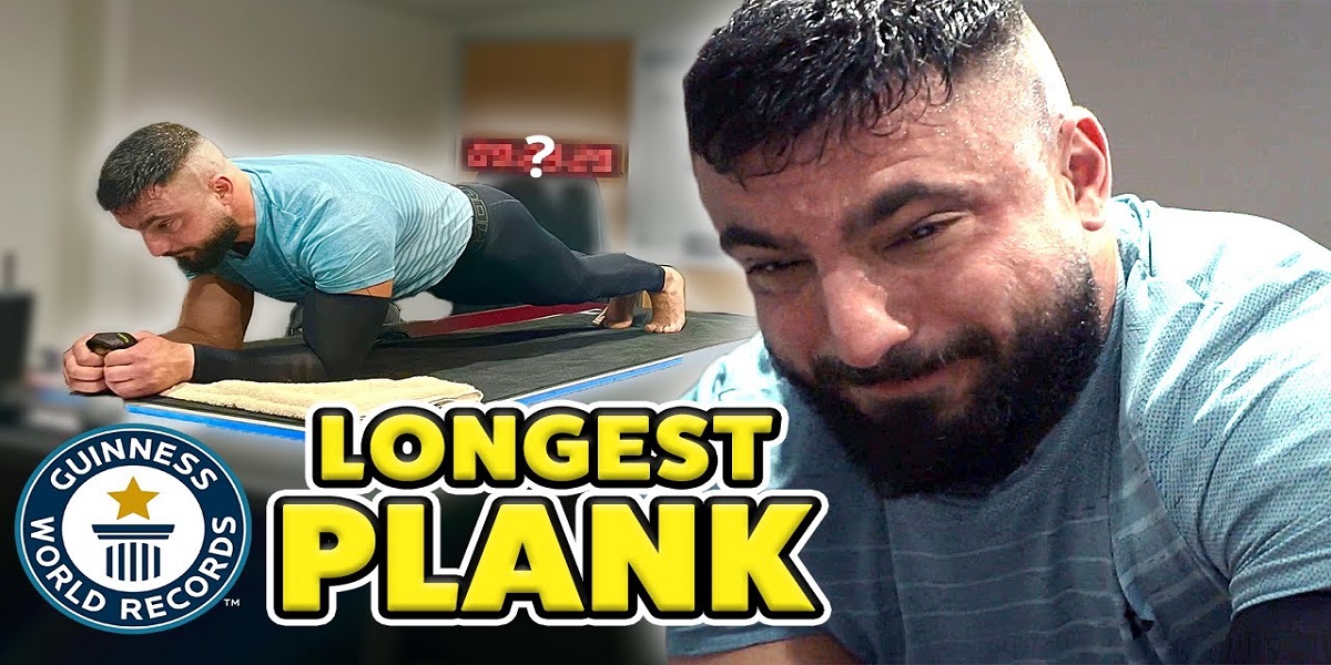 Athlete keeps plank position for more than 9 hours, breaks record