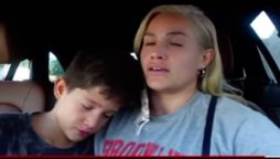 Mom Caught telling her Son to "Act like You're Crying"