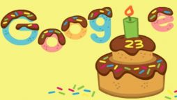Google is celebrating its 23rd birthday with an animated doodle