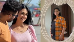 Sarah Khan shows off her blossoming baby bump as birth of her child nears