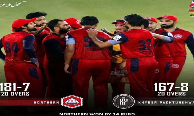 National T20 Cup: Northern beats Khyber Pakhtunkhwa by 14 runs