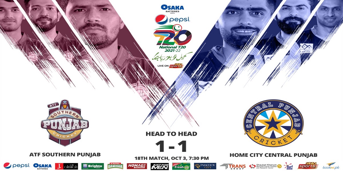 National T20 Cup: Southern Punjab vs Central Punjab | Match 18 | Live score