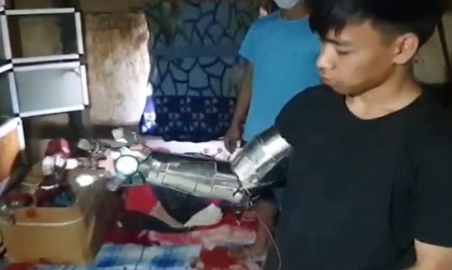 Watch: Boy of Manipur recreates Iron man suit from scrap
