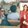 Aiman Khan enjoys an amusing vintage car ride with Minal & Ahsan