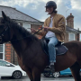 UK fuel crisis: Man rides his horse to a petrol station