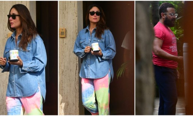 Kareena Kapoor’s off-duty appearance becomes a hit as she gets snapped with Saif and Jeh
