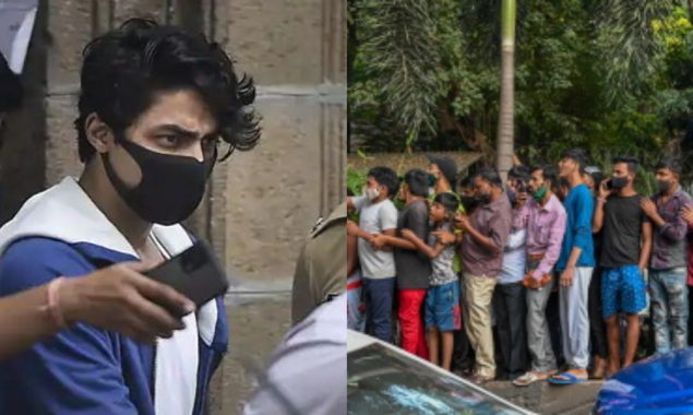 Aryan Khan fans wait for his release outside Arthur Road Jail