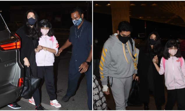 Watch: Aishwarya Rai protects her daughter Aaradhya at airport